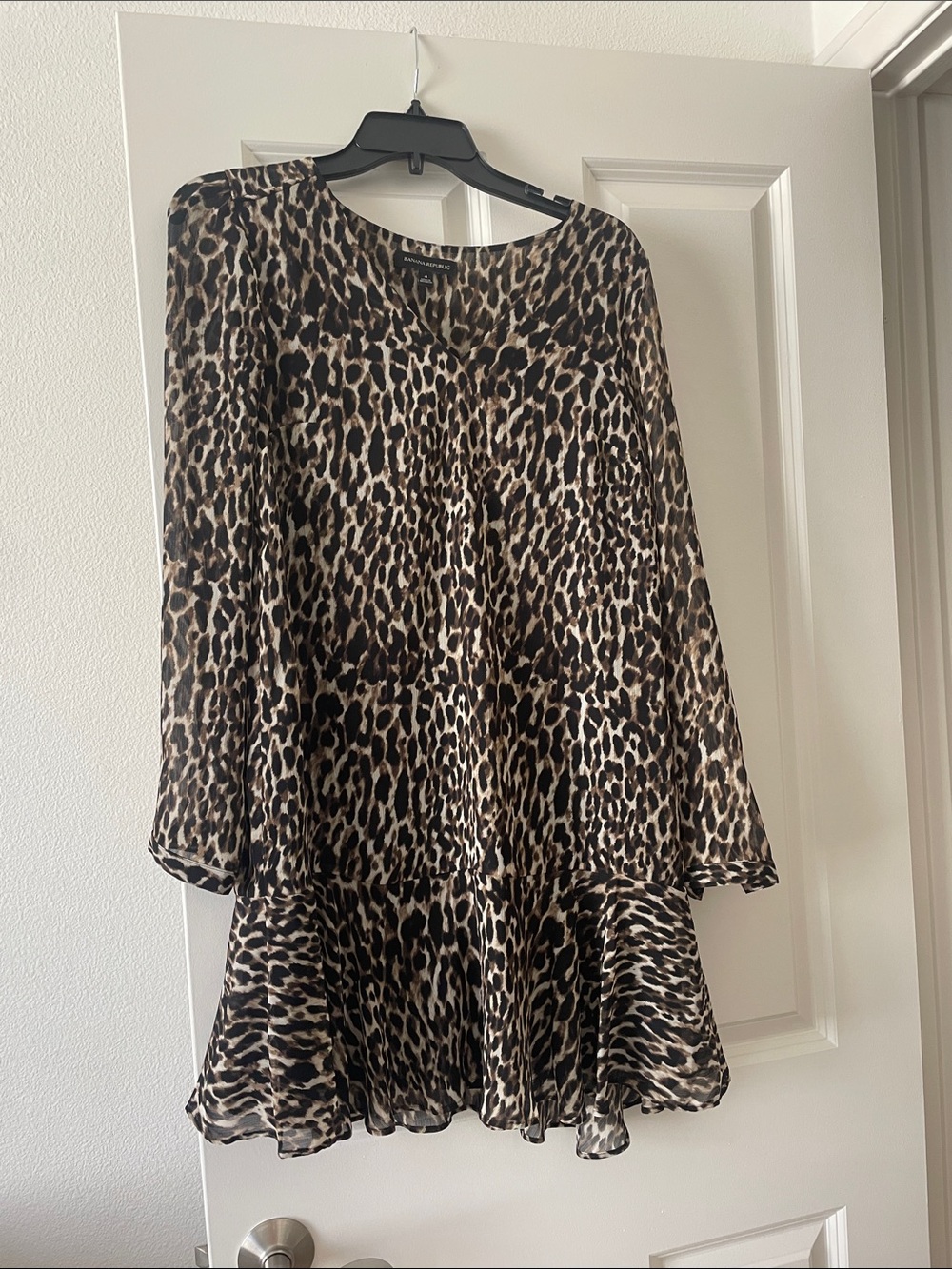 Banana Republic Brown and Black Leopard Print Swing Dress